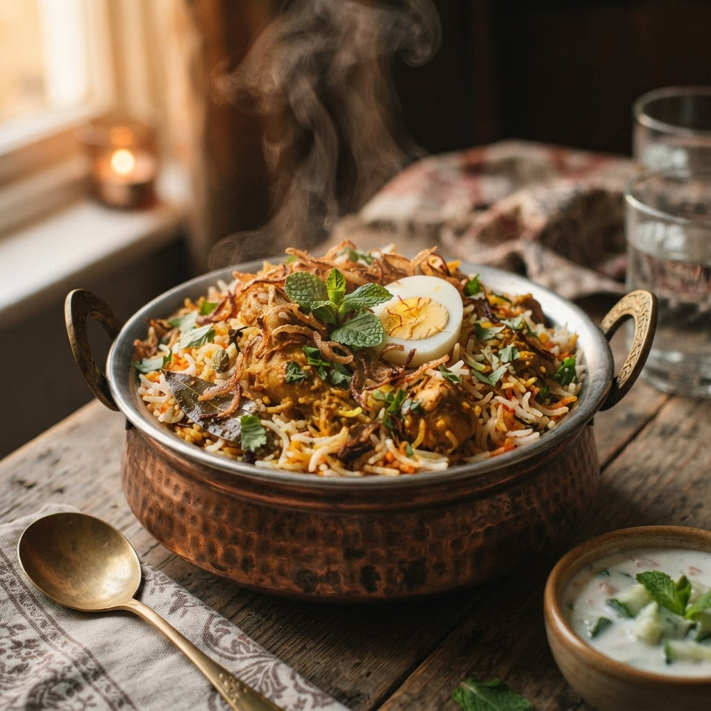 Premium custom catering spread with multiple Indian dishes beautifully presented